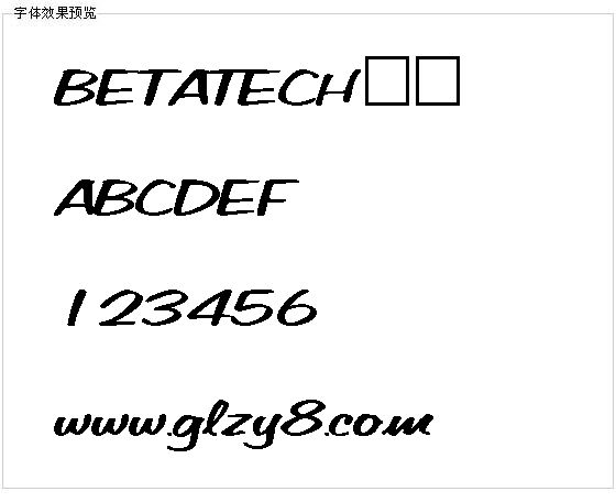 BETATECH字体