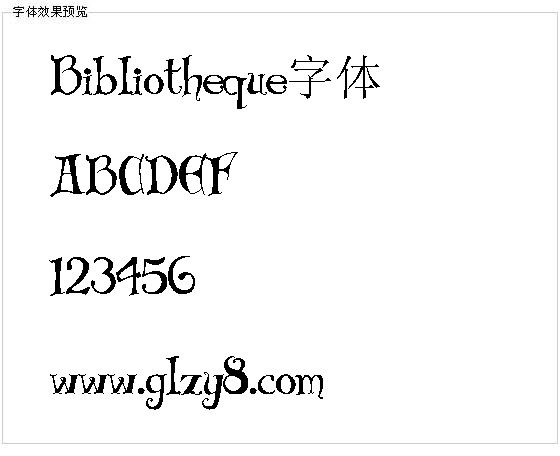 Bibliotheque字体