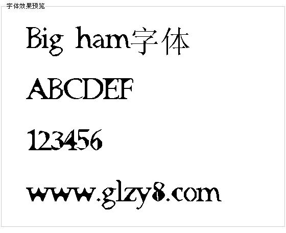 Big ham字体