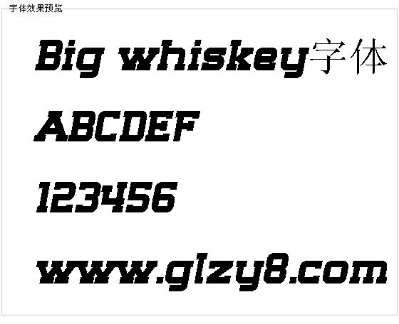 Big whiskey字体