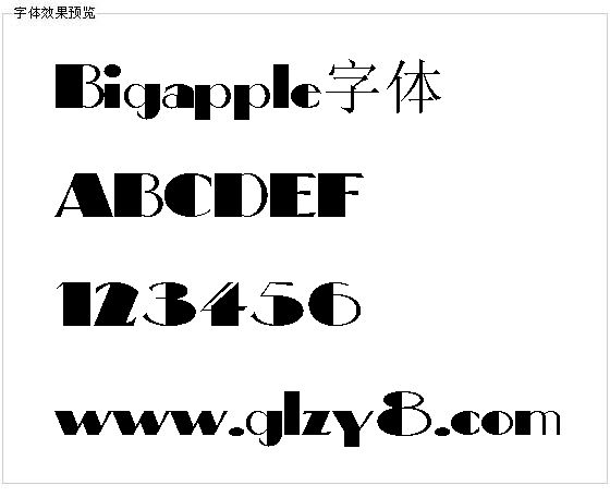 Bigapple字体