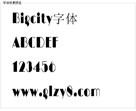 Bigcity字体