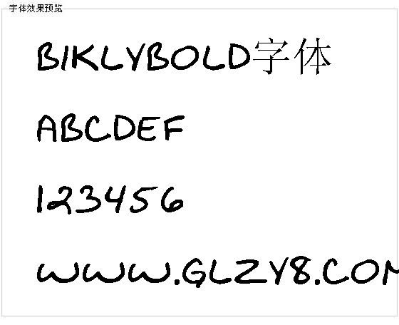 BiklyBOLD字体