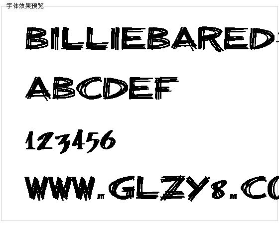 Billiebared字体