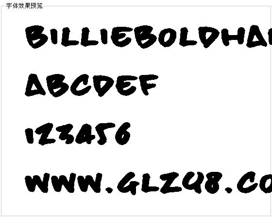 billieboldhand字体