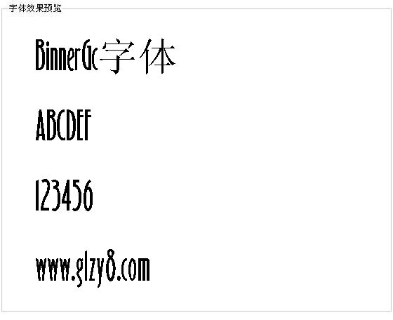 BinnerGc字体