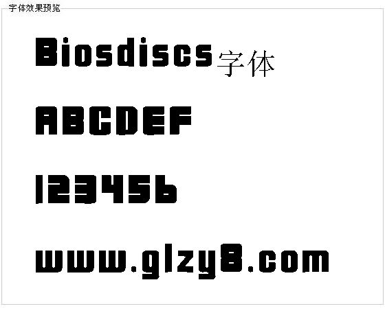 Biosdiscs字体