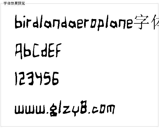 Birdlandaeroplane字体