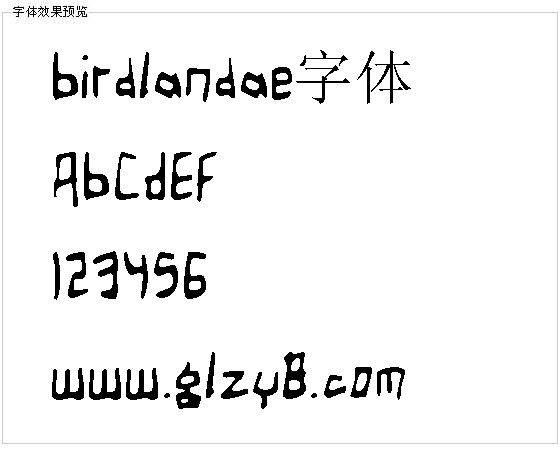 Birdlandae字体