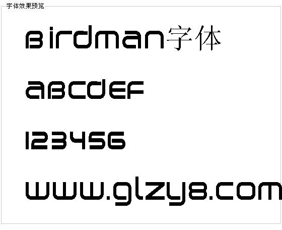 Birdman字体