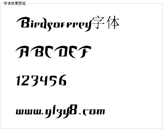 Birdsofprey字体