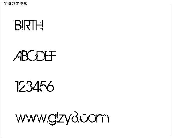 BIRTH字体