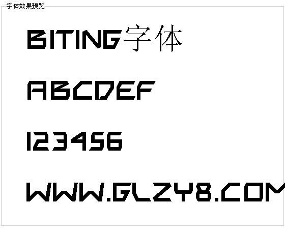 Biting字体