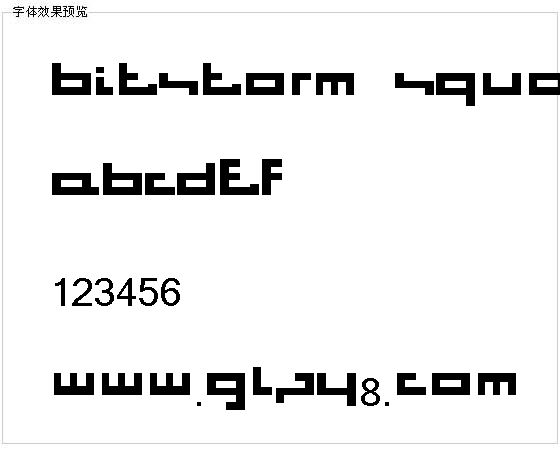Bitstorm square字体