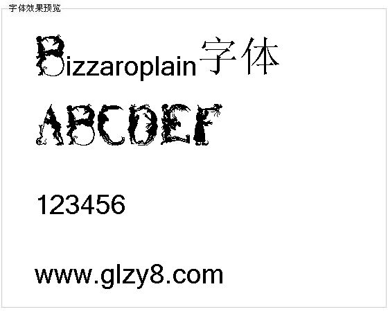 Bizzaroplain字体