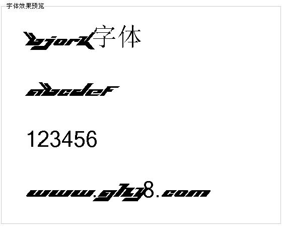 Bjork字体