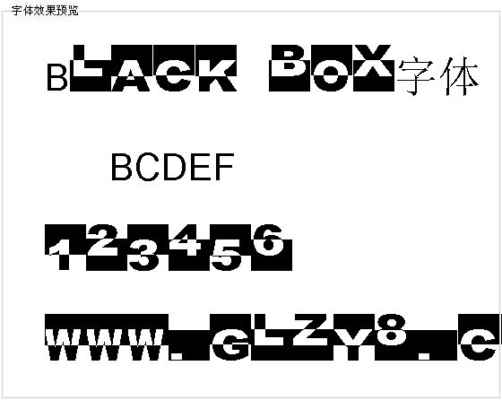 Black box字体