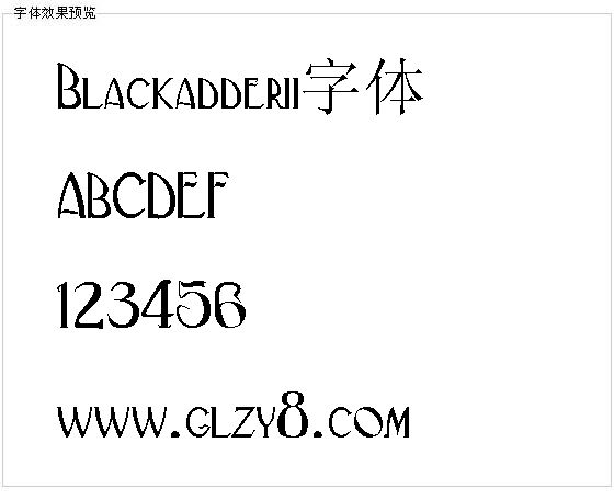 Blackadderii字体