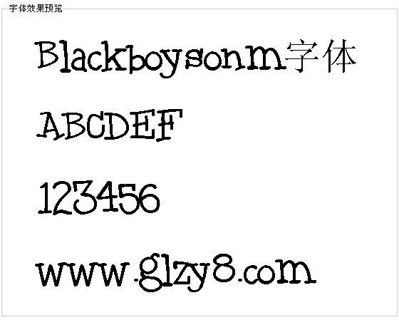 Blackboysonm字体