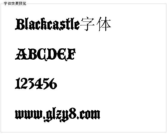 Blackcastle字体