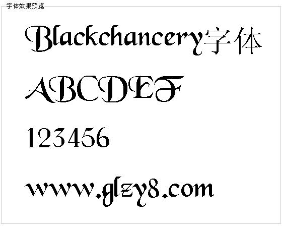 Blackchancery字体