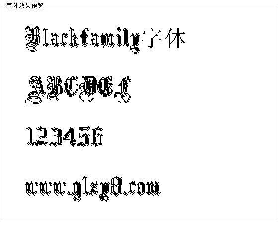 Blackfamily字体