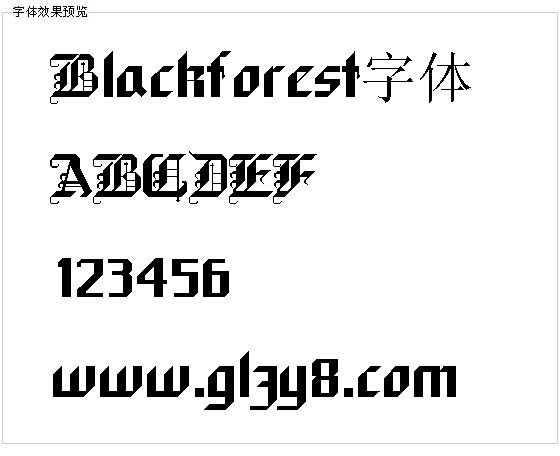 Blackforest字体