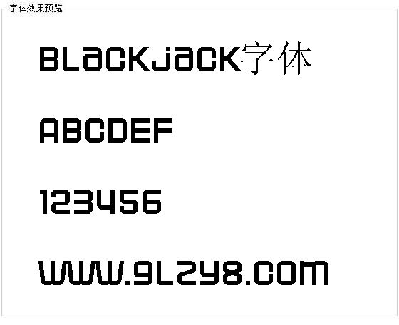 Blackjack字体