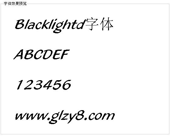 Blacklightd字体