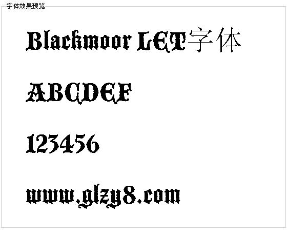 Blackmoor LET字体