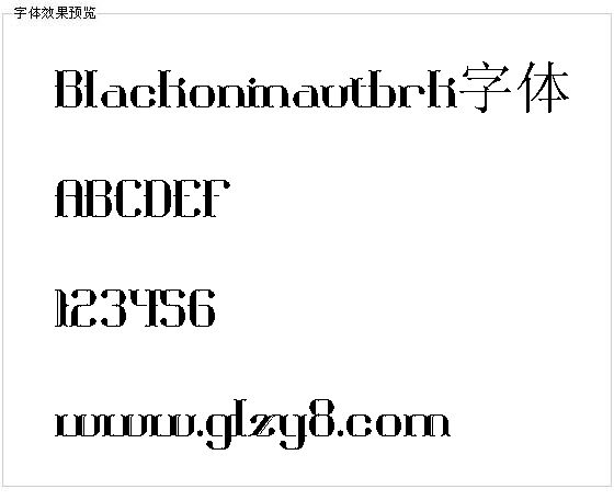 Blackoninautbrk字体