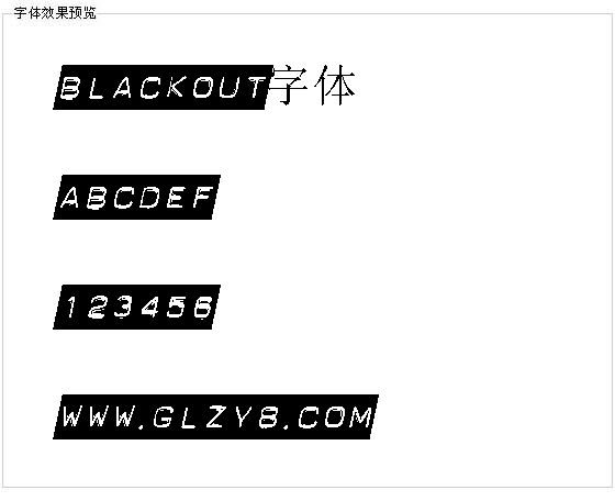 Blackout字体