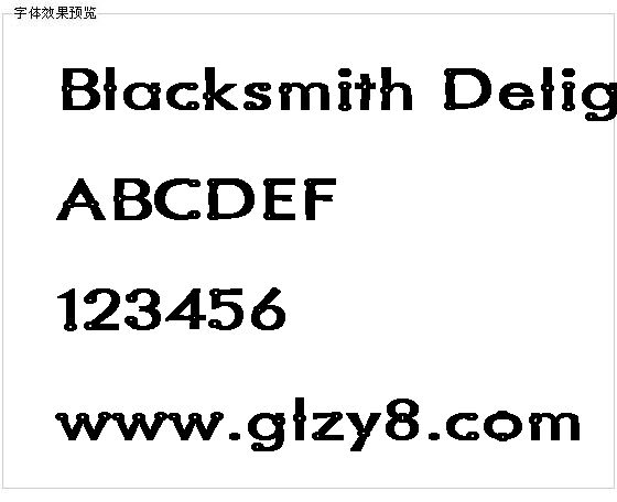 Blacksmith Delight SemiWide字体