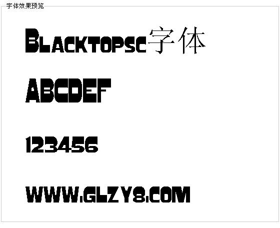 Blacktopsc字体