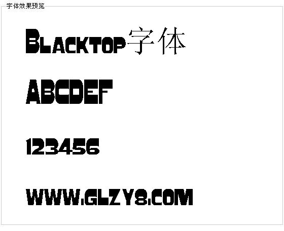 Blacktop字体