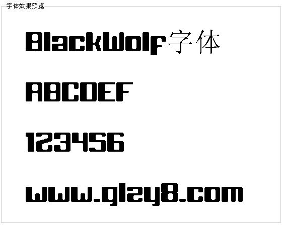 BlackWolf字体