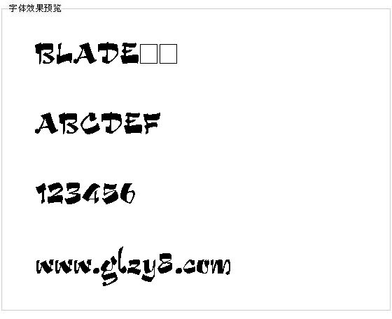 BLADE字体