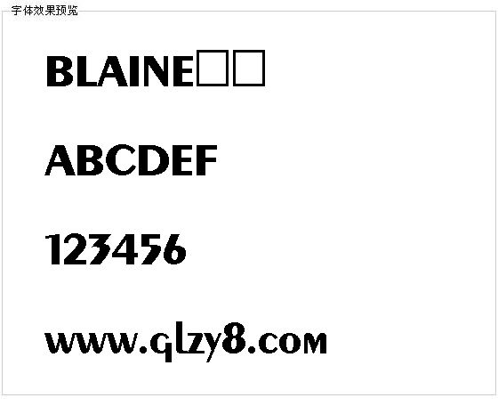 BLAINE字体