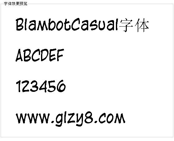 BlambotCasual字体