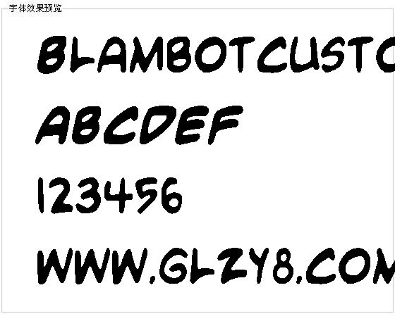 Blambotcustom字体