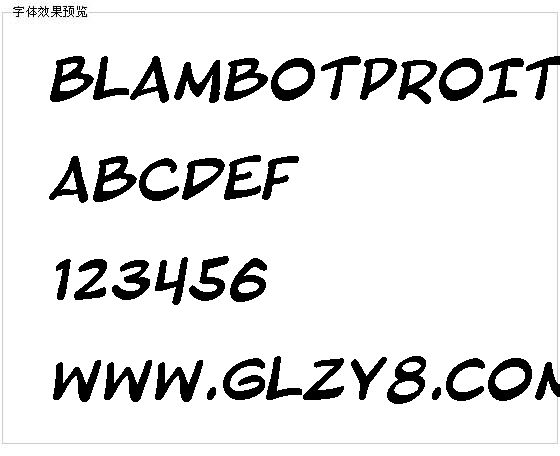 BlambotProItalic字体