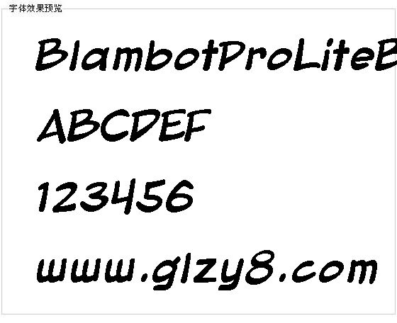 BlambotProLiteBold字体