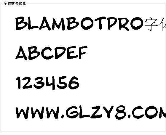 BlambotPro字体