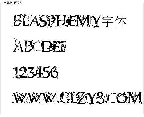 Blasphemy字体