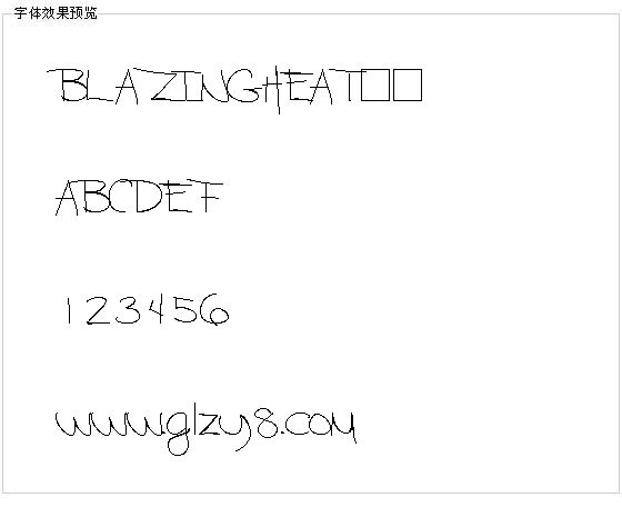 BLAZINGHEAT字体