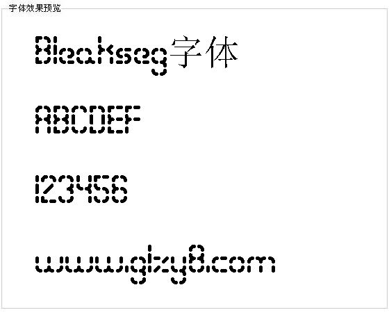 Bleakseg字体