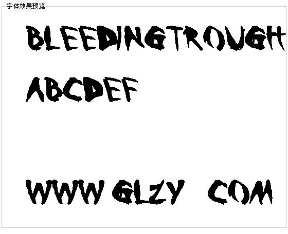 Bleedingtrough字体