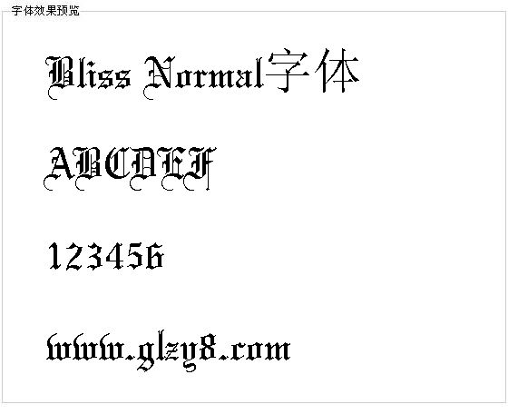 Bliss Normal字体
