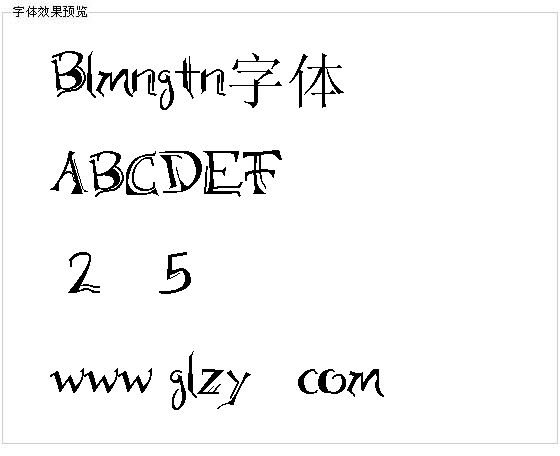 Blmngtn字体