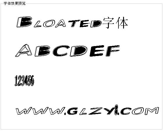 Bloated字体